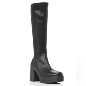 Aqua Black Block  Sock Boots(Size 8)